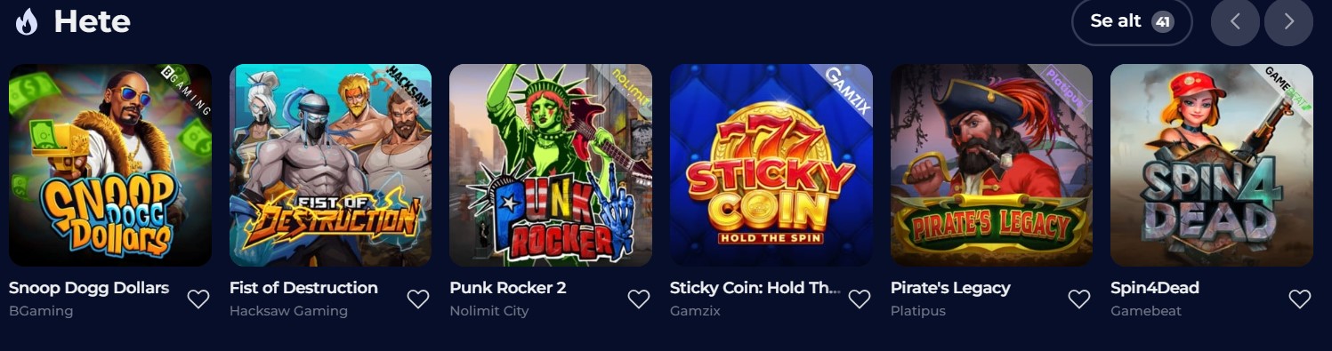 Nine Casino spilleautomater