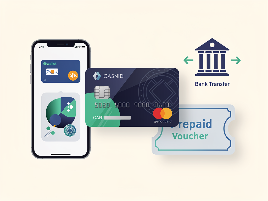 Betalmetoder for nettcasino: kort, e-lommebok og bankoverforing